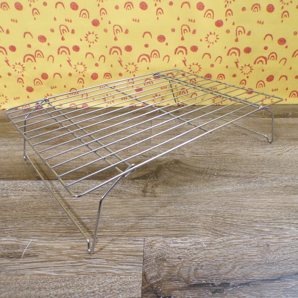 Baking Rack Set of 3 Stainless-Steel Rectangle Stackable Baking Racks 14"x10" - Picture 8 of 11